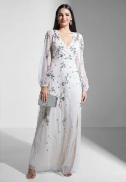 Sequin Detail Front Slit Dress -Silk Bloom Dresses Store 4 zoom desktop 1802