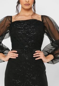 Puff Sleeves Embellished Dress 8 Puff Sleeves Embellished Dress -Silk Bloom Dresses Store 4 zoom desktop 1805