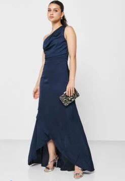 TFNC Asymmetric Pleated Dress -Silk Bloom Dresses Store 4 zoom desktop 1808