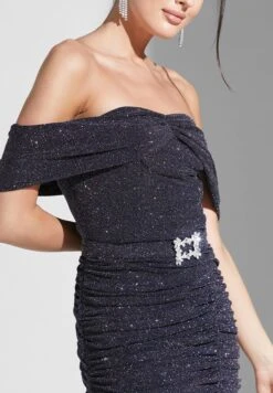 Off Shoulder Ruched Dress -Silk Bloom Dresses Store 4 zoom desktop 1809