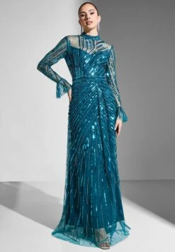 Embellished High Neck Dress -Silk Bloom Dresses Store 4 zoom desktop 1822