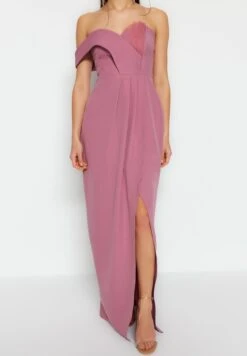 Trendyol Bardot Pleated Wrap Dress 12 Trendyol Bardot Pleated Wrap Dress -Silk Bloom Dresses Store 4 zoom desktop 1826