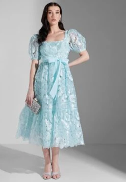 Puff Sleeve Tiered Dress -Silk Bloom Dresses Store 4 zoom desktop 1831