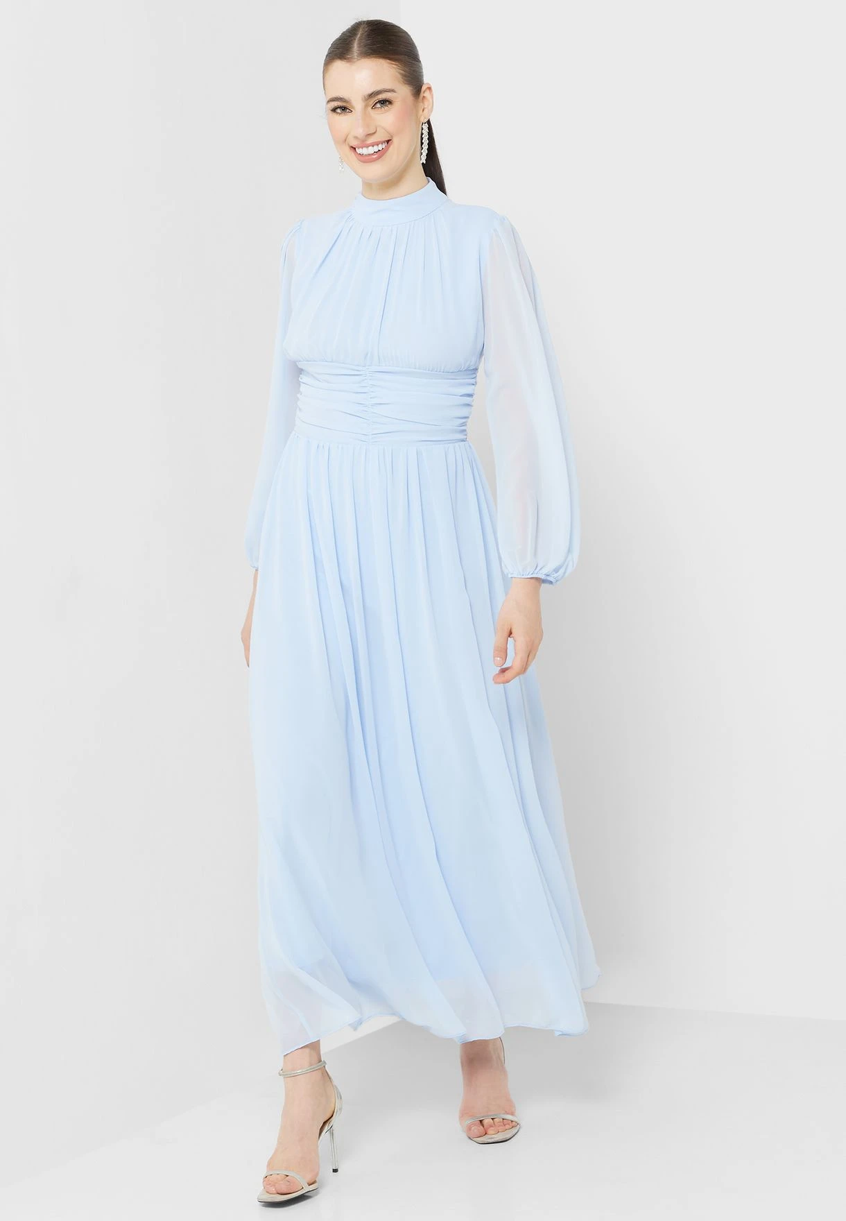 Ruched Waist Detail A-Line Dress 4 Ruched Waist Detail A-Line Dress - Image 4