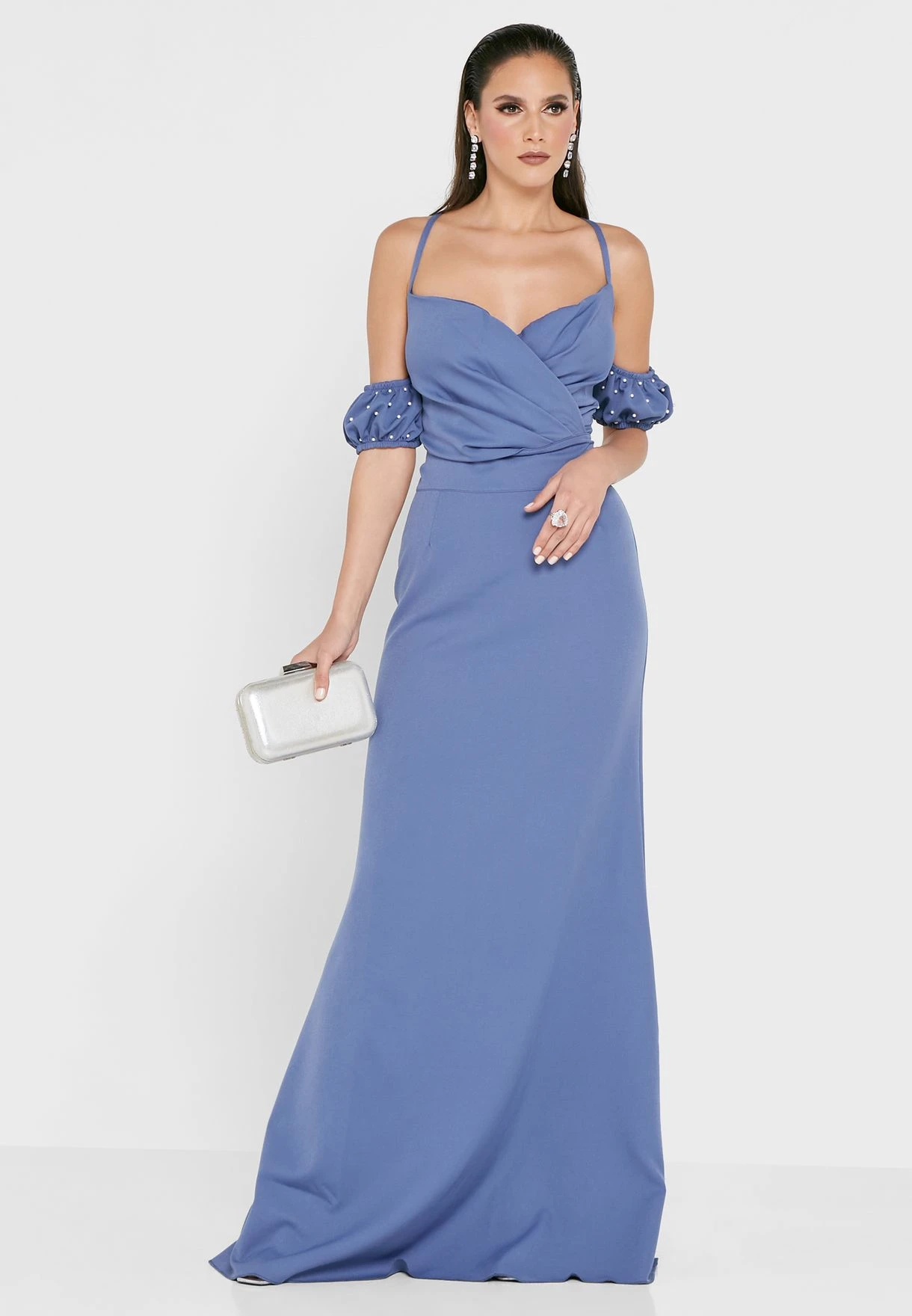 Off Shoulder Detail Gown 4 Off Shoulder Detail Gown - Image 4