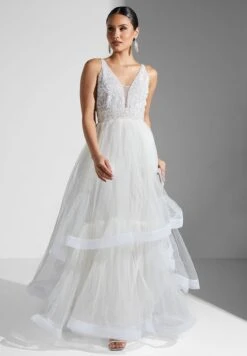 Plunge Neck Embroidered Mesh Dress 7 Plunge Neck Embroidered Mesh Dress -Silk Bloom Dresses Store 4 zoom desktop 1860