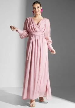 Surplice Neck Detail Dress -Silk Bloom Dresses Store 4 zoom desktop 1873