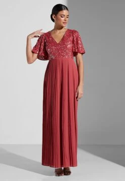 Sequin Detail Ruffle Sleeve Dress -Silk Bloom Dresses Store 4 zoom desktop 1892