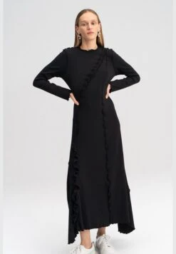 SEAM DETAILED KNIT DRESS -Silk Bloom Dresses Store 4 zoom desktop 1895