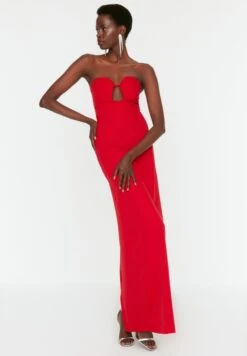 Trendyol Bardot Cut Out Detail Knitted Dress -Silk Bloom Dresses Store 4 zoom desktop 1901