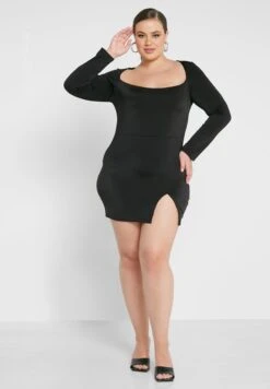 Slinky Sleeve Detailed Mini -Silk Bloom Dresses Store 4 zoom desktop 191