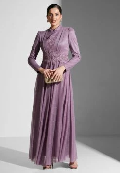 Embroidered Waist Shimmer Dress -Silk Bloom Dresses Store 4 zoom desktop 1918