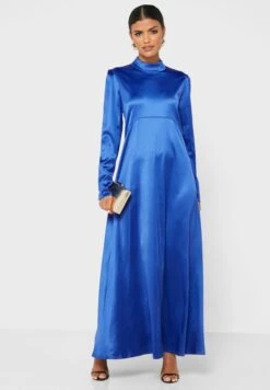 High Neck Satin Dress 7 High Neck Satin Dress -Silk Bloom Dresses Store 4 zoom desktop 1927