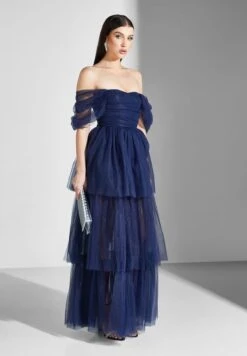 Bardot Ruffle Mesh Detail Dress -Silk Bloom Dresses Store 4 zoom desktop 1952