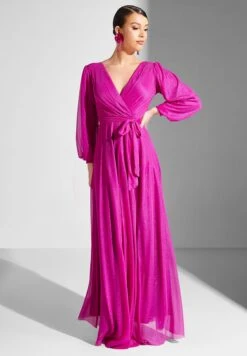 Shimmer Wrap Dress -Silk Bloom Dresses Store 4 zoom desktop 1955
