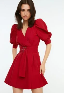 Trendyol Balloon Sleeve Wrap Dress 10 Trendyol Balloon Sleeve Wrap Dress -Silk Bloom Dresses Store 4 zoom desktop 197