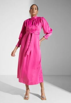 Shirred Cuff Detail A-Line Dress -Silk Bloom Dresses Store 4 zoom desktop 1970