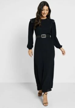 Embellished Trim Belted Dress -Silk Bloom Dresses Store 4 zoom desktop 1973