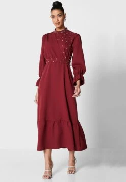 High Neck Dress With Embellishment 7 High Neck Dress With Embellishment -Silk Bloom Dresses Store 4 zoom desktop 1992