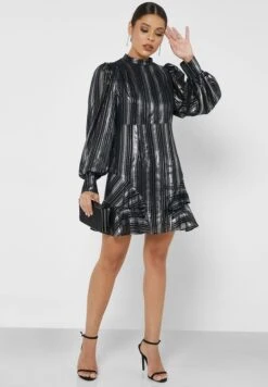 Striped Pleated Dress -Silk Bloom Dresses Store 4 zoom desktop 2