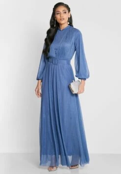 Pleat Detail Shimmer Dress -Silk Bloom Dresses Store 4 zoom desktop 2000