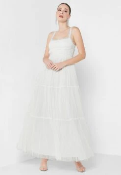 Square Neck Ruched Tiered Dress -Silk Bloom Dresses Store 4 zoom desktop 2004