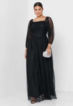 Dotted Mesh Overlay Maxi Dress -Silk Bloom Dresses Store 4 zoom desktop 2007