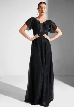 Embellished Neck A-Line Dress -Silk Bloom Dresses Store 4 zoom desktop 2016