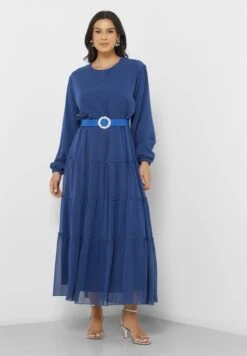 Chiffon Tiered Dress With Belt 7 Chiffon Tiered Dress With Belt -Silk Bloom Dresses Store 4 zoom desktop 2030