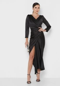 Knot Detail Front Split Dress -Silk Bloom Dresses Store 4 zoom desktop 2031