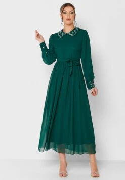 Embellished Collar A-Line Dress -Silk Bloom Dresses Store 4 zoom desktop 2047