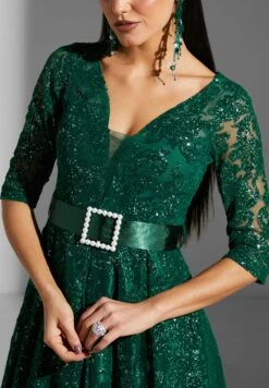 Embossed & Belt Detail Dress 8 Embossed & Belt Detail Dress -Silk Bloom Dresses Store 4 zoom desktop 2048