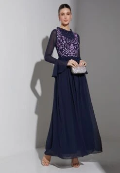 Flute Sleeve Floral Pattern Dress 7 Flute Sleeve Floral Pattern Dress -Silk Bloom Dresses Store 4 zoom desktop 2053