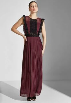 Lace Detail Pleated Dress -Silk Bloom Dresses Store 4 zoom desktop 2066