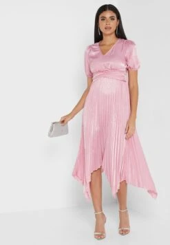 ELLA Pleated Effect Dress -Silk Bloom Dresses Store 4 zoom desktop 2098