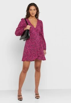 New Look Printed Balloon Sleeve Wrap Dress 7 New Look Printed Balloon Sleeve Wrap Dress -Silk Bloom Dresses Store 4 zoom desktop 218