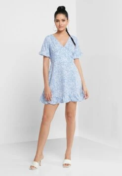 Printed Frill Trim Dress -Silk Bloom Dresses Store 4 zoom desktop 227