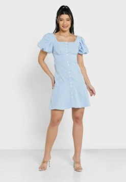 Puff Sleeve Button Down Dress 7 Puff Sleeve Button Down Dress -Silk Bloom Dresses Store 4 zoom desktop 23