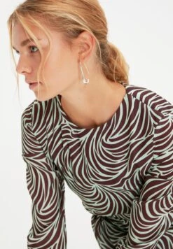 Trendyol Crew Neck Printed Dress -Silk Bloom Dresses Store 4 zoom desktop 236