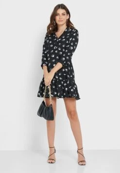 Button Detail Printed Tiered Hem Dress 7 Button Detail Printed Tiered Hem Dress -Silk Bloom Dresses Store 4 zoom desktop 260