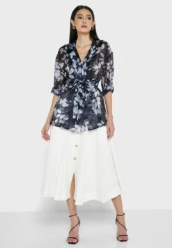 Floral Print Tie Detail Dress 7 Floral Print Tie Detail Dress -Silk Bloom Dresses Store 4 zoom desktop 263