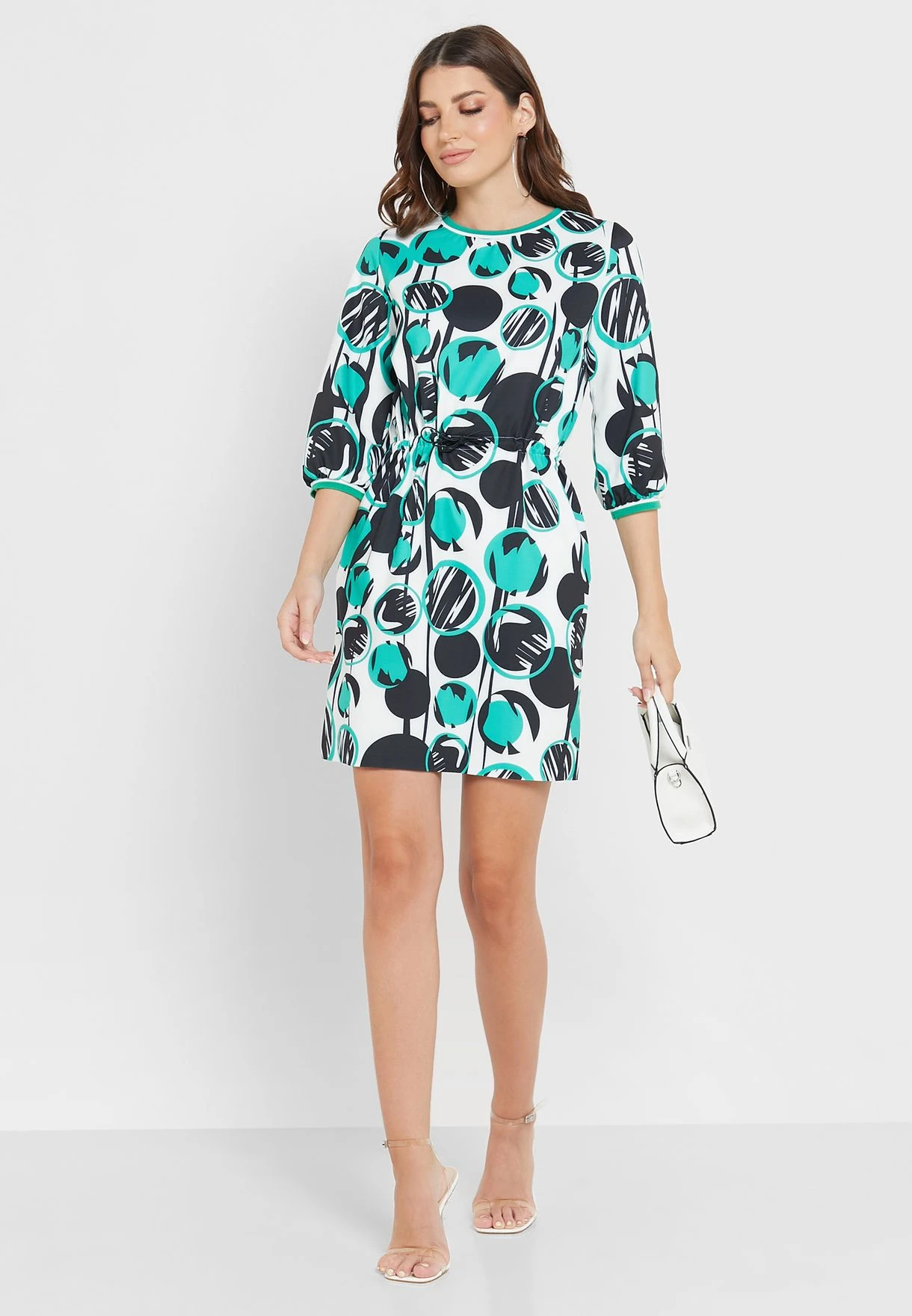 Tie Detail Printed Dress 4 Tie Detail Printed Dress - Image 4