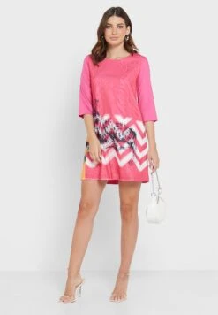 Round Neck Printed Dress -Silk Bloom Dresses Store 4 zoom desktop 266