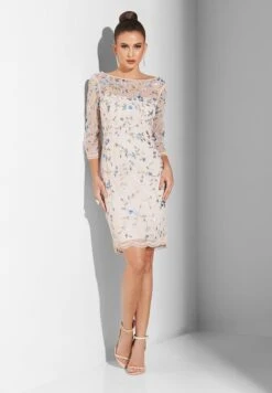 Adrianna Papell Crew Neck Printed Dress -Silk Bloom Dresses Store 4 zoom desktop 268
