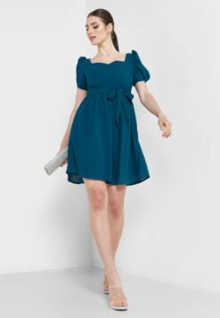 Puff Sleeve Plisse Dress 7 Puff Sleeve Plisse Dress -Silk Bloom Dresses Store 4 zoom desktop 272