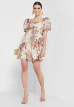 Balloon Sleeve Floral Print Tiered Dress 7 Balloon Sleeve Floral Print Tiered Dress -Silk Bloom Dresses Store 4 zoom desktop 276