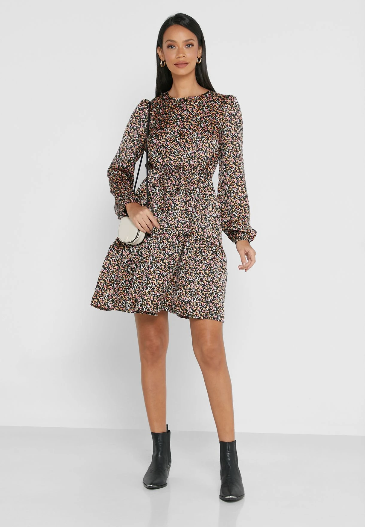 Pieces Printed Mini Dress 4 Pieces Printed Mini Dress - Image 4