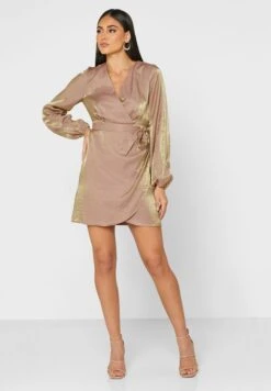 Noisy May Balloon Sleeves Wrap Dress 7 Noisy May Balloon Sleeves Wrap Dress -Silk Bloom Dresses Store 4 zoom desktop 299