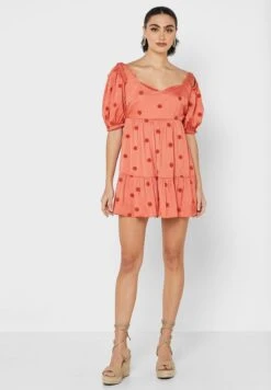 Printed Babydoll Mini Dress 7 Printed Babydoll Mini Dress -Silk Bloom Dresses Store 4 zoom desktop 307