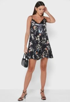 Ruffle Detail Printed Cami Dress -Silk Bloom Dresses Store 4 zoom desktop 308